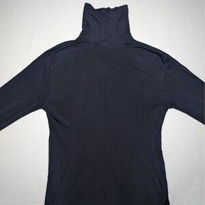 Lands End Silk Turtleneck Top Minimalist Black Fitted Layering Capsule Wardrobe